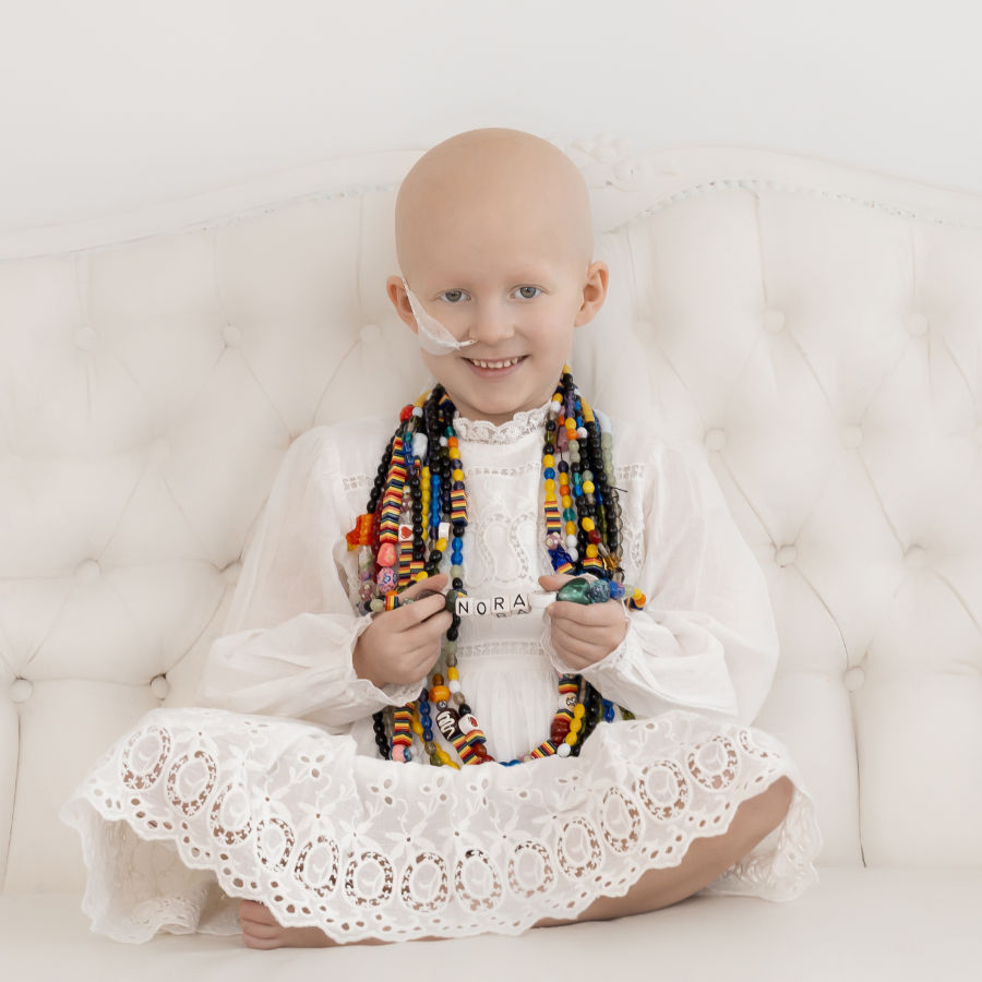 Nora with her beads of courage